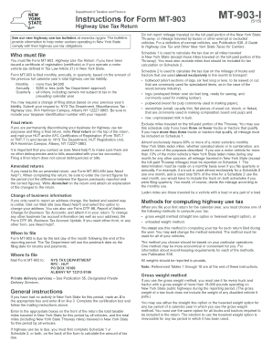 New York Highway Use Tax Return