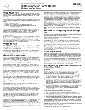 New York Highway Use Tax Return