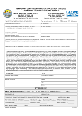 Temporary Construction Meter Application