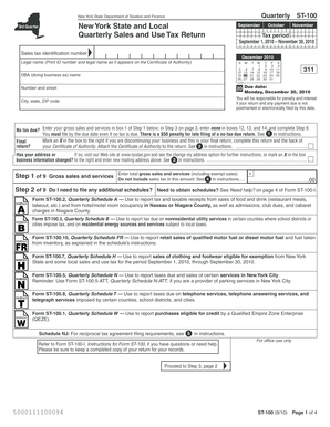 New York State Quarterly Sales and Use Tax Return