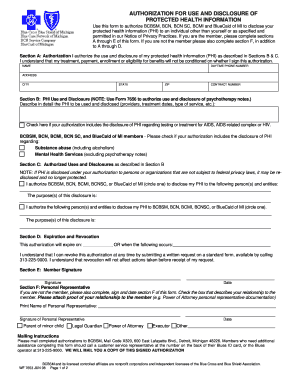 Authorization for Use and Disclosure of Protected Health Information