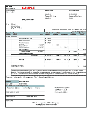 Medical Bill Statement