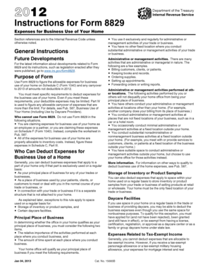 Instructions for Form 8829