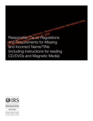 IRS Publication 1586 Reasonable Cause Regulations