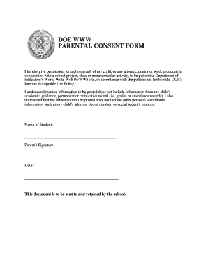 DOE Parental Consent Form