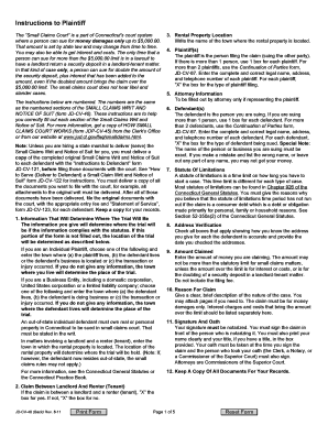 Connecticut Small Claims Court Writ and Notice of Suit