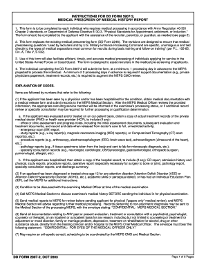 DD Form 2807-2 Medical Prescreen