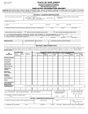 New Jersey Employee Information Report