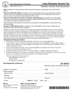 Iowa Fiduciary Income Tax Payment Voucher