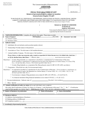 Massachusetts State Tax Form 2