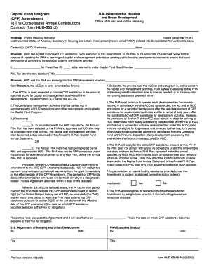 HUD-53012 Capital Fund Program Amendment