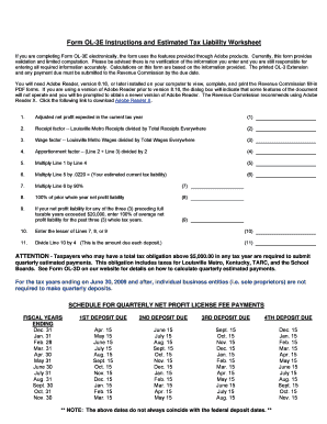 Louisville Metro Estimated Tax Liability Worksheet