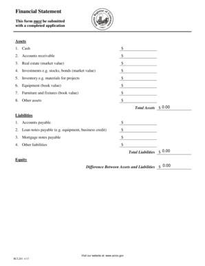 Financial Statement Form