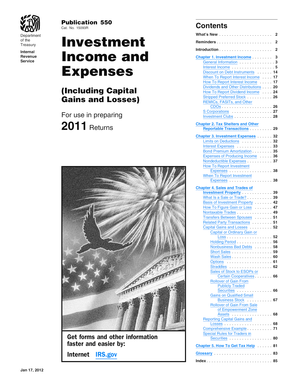 Publication 550 Investment Income and Expenses