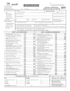 Kentucky Corporation Income Tax and LLET Return