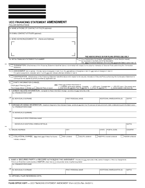 UCC Financing Statement Amendment