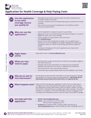 Texas Health Coverage Application