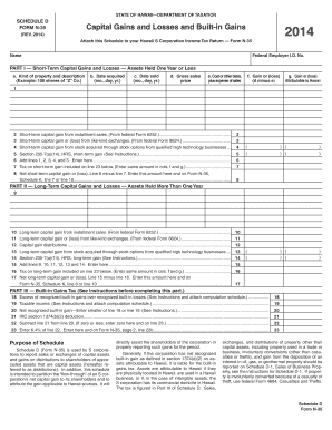 Hawaii S Corporation Capital Gains Form