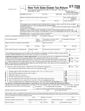New York State Estate Tax Return ET-706