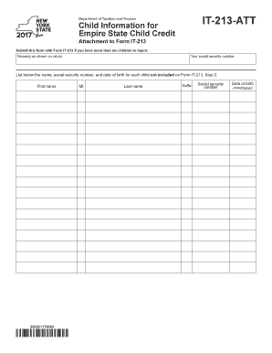 Empire State Child Credit Attachment
