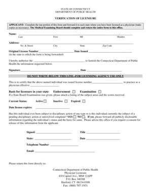 Connecticut Physician Licensure Verification