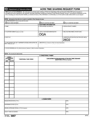 ACRS Time Sharing Request Form