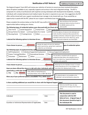 RST Referral Notification Form