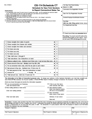 New York Schedule CT for Connecticut Sales Tax