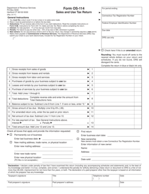 Connecticut Sales and Use Tax Return