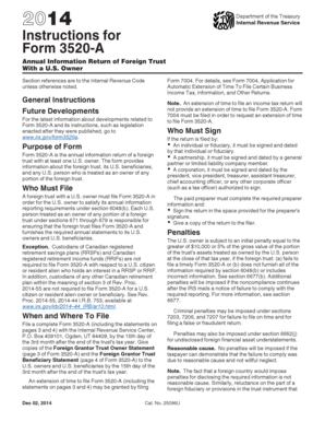 Form 3520-A Instructions