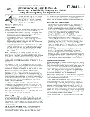 New York State Partnership Filing Fee Payment Form