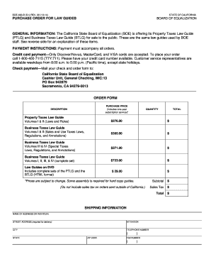 California Law Guides Purchase Order