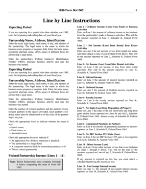 NJ-1065 Form 1999