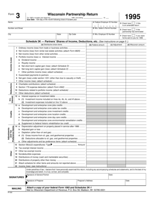 Wisconsin Partnership Return Form