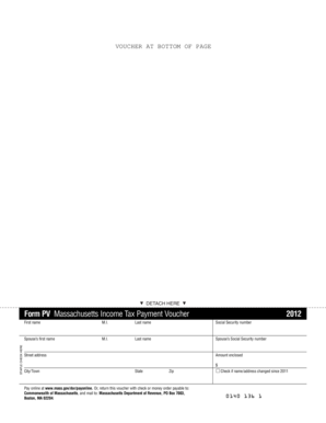 Massachusetts Income Tax Payment Voucher