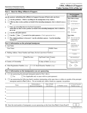 I 864 form sample - me as my - lb7 uscourts