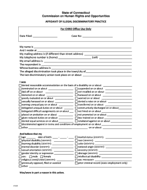 Connecticut Discrimination Complaint Form