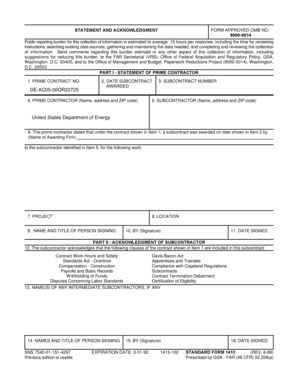Statement and Acknowledgment Form