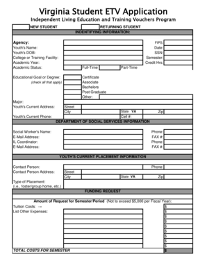 Virginia Student ETV Application