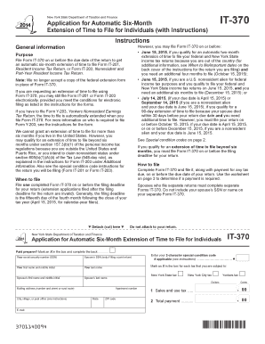 New York State IT-370 Tax Extension Form