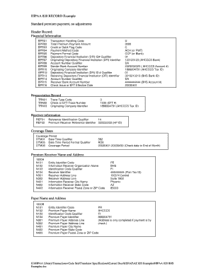HIPAA 820 Premium Payment Form