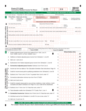 Connecticut Resident Income Tax Return
