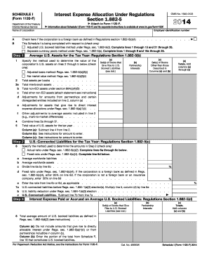 Schedule I Form 1120-F Interest Expense Allocation