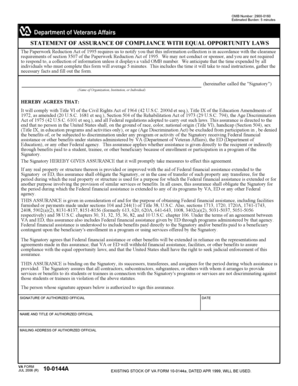 Statement of Assurance of Compliance with Equal Opportunity Laws
