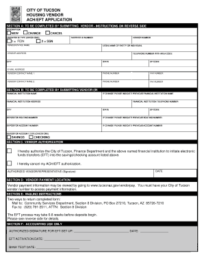 Missouri Vendor ACH/EFT Application