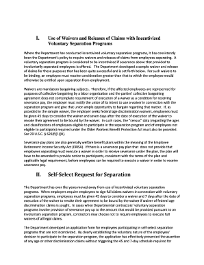 Voluntary Separation Program General Release and Waiver