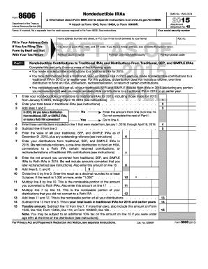 IRS Form 8606 Nondeductible IRAs
