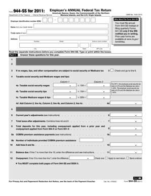 Form 944-SS for 2011
