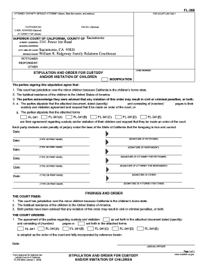 California Parenting Plan Agreement