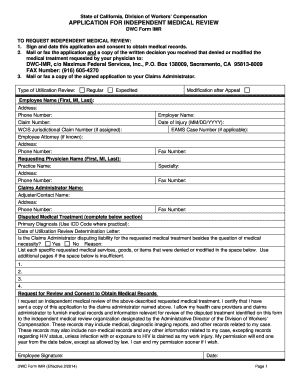 California Independent Medical Review Application